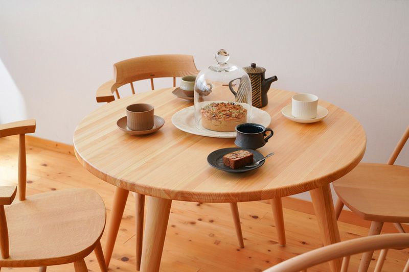 どこに座っても丸～く家庭円満テーブル 丸型ダイニングテーブル